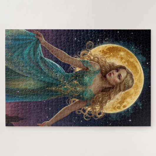 Mooie kosmische godin legpuzzel (Horizontaal)