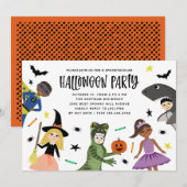 Mooie Kostuums Moderne Halloween Uitnodiging (Voorkant / Achterkant)