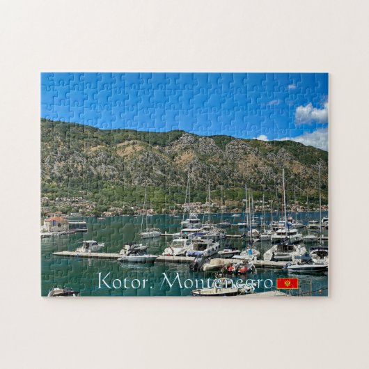 Mooie Kotorbaai in Montenegro reis Legpuzzel (Horizontaal)