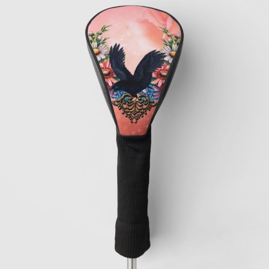Mooie kraai golfheadcover (Voorkant)