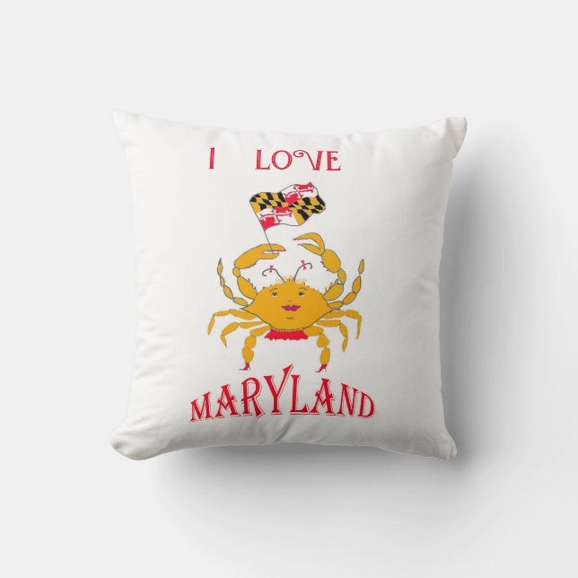 Mooie krab in Maryland Kussen (Voorkant)