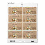Mooie kraft eierdoos sticker (Full Sheet)