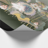 Mooie kranen Lily Pads Wrapping Paper Cadeaupapier (Hoek)
