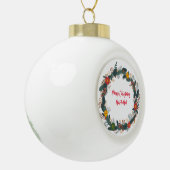 mooie krans kerstversiering keramische bal ornament (Links)