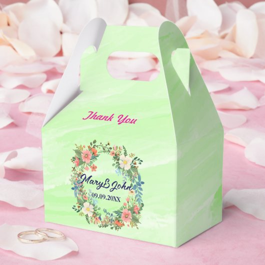 Mooie krans roze romantische bruiloft bedankdoosjes (Huwelijk)