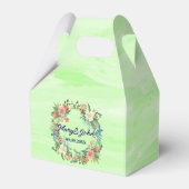 Mooie krans roze romantische bruiloft bedankdoosjes (Achterkant)