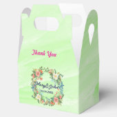 Mooie krans roze romantische bruiloft bedankdoosjes (Geopend)