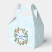 Mooie krans roze romantische bruiloft bedankdoosjes (Achterkant)