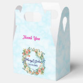 Mooie krans roze romantische bruiloft bedankdoosjes (Geopend)