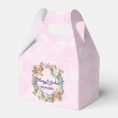 Mooie krans roze romantische bruiloft bedankdoosjes (Achterkant)