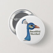 Mooie krijger ronde button 5,7 cm (Voorkant /achterkant)