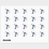 Mooie krijger ronde sticker (Vel)