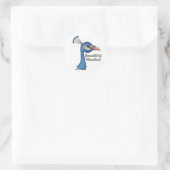 Mooie krijger ronde sticker (Tas)
