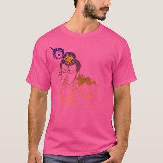 Mooie Krishna Spelen Fluit Tshirt  Eff