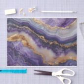 Mooie kristal geode agaat in amethist en goud tissuepapier (Craft)