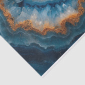 Mooie kristal geode agaat in blauwe crème en gaan tissuepapier (Detail)