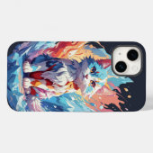 Mooie Kristallen Fantasie Kat Ontwerp Case-Mate iPhone Case (Achterkant (horizontaal))