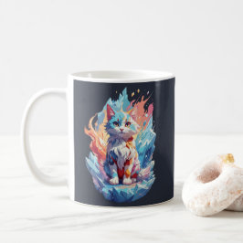 Mooie Kristallen Fantasie Kat Ontwerp Koffiemok