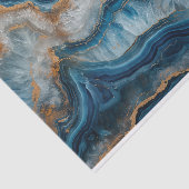 Mooie kristallen geode agaat in blauw en goud tissuepapier (Detail)