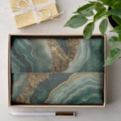 Mooie kristallen geode agaat in groen en goud tissuepapier (Geschenk)