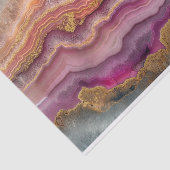 Mooie kristallen geode agaat in roze en goud tissuepapier (Detail)