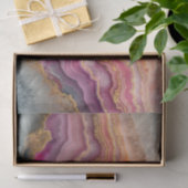 Mooie kristallen geode agaat in roze en goud tissuepapier (Geschenk)
