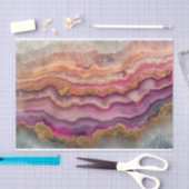 Mooie kristallen geode agaat in roze en goud tissuepapier (Craft)