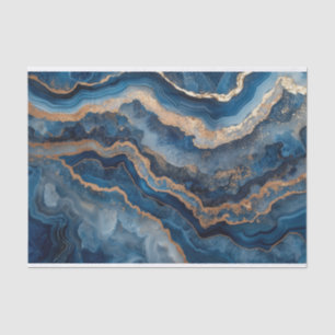 Mooie kristallen geode agaat in tinten blauw tissuepapier