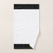 Mooie krokodil op zwart en wit bad handdoek (Handdoek)