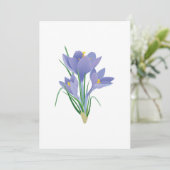 Mooie krokusbloem feestdagenkaart (Staand voorkant)