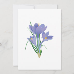 Mooie krokusbloem feestdagenkaart