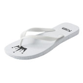 Mooie kroon met King Printed Text-Sandals van Mann Teenslippers (Schuin)