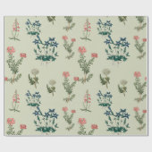 mooie kruiden en wilde bloemkunst cadeaupapier (Vlak)