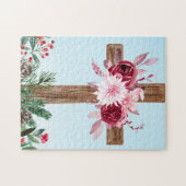 Mooie kruis- en bloemenpuzzel legpuzzel (Horizontaal)