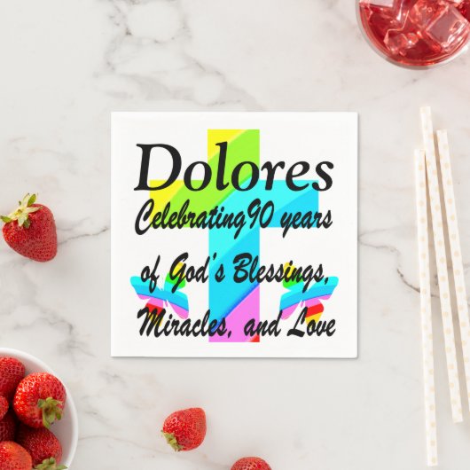 MOOIE KRUIS EN VLINDER GEPERSONALISEERDE SERVETTEN (Insitu)