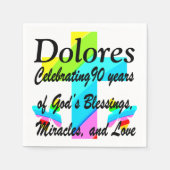 MOOIE KRUIS EN VLINDER GEPERSONALISEERDE SERVETTEN (Voorkant)