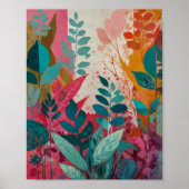 Mooie krylisch levendige bloemenkunst poster (Voorkant)