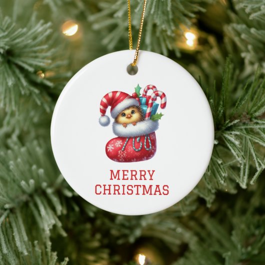 Mooie Kuiken Kerst Keramisch Ornament (Boom)