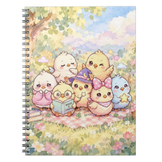 Mooie Kuikens in Lente Tuin Spiraal Notebook Notitieboek
