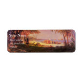 Mooie kunst, Biestadt Albert, De landing van Colum Etiket (Voorkant)