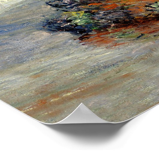 Mooie kunst, Claude Monet Jerusalem Artichoke Flow Poster (Hoek)