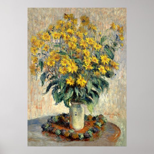 Mooie kunst, Claude Monet Jerusalem Artichoke Flow Poster (Voorkant)