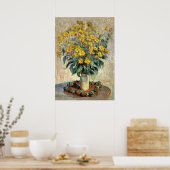 Mooie kunst, Claude Monet Jerusalem Artichoke Flow Poster (Keuken)