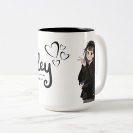 Mooie Kunst Koffiekop Tweekleurige Koffiemok