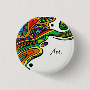 Mooie kunst ronde button 3,2 cm