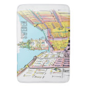 Mooie kunst Stockholm Stad Zweden Waterverf Wit Badmat (Voorkant Verticaal)