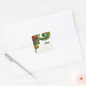 Mooie kunst vierkante sticker (Envelop)
