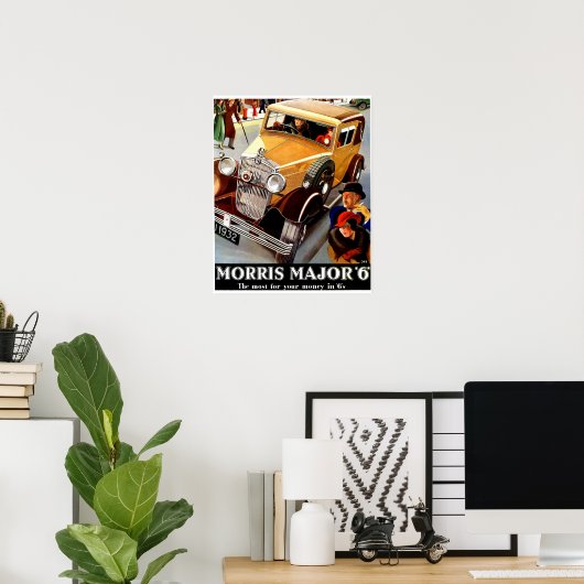Mooie kunstdeco Britse  auto Poster (Thuiskantoor)