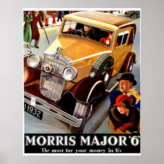Mooie kunstdeco Britse auto Poster (Voorkant)