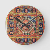 Mooie kunsthorloge ronde klok (Voorkant)